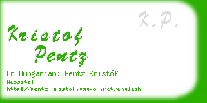 kristof pentz business card