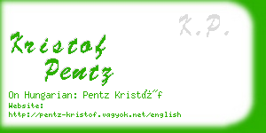 kristof pentz business card